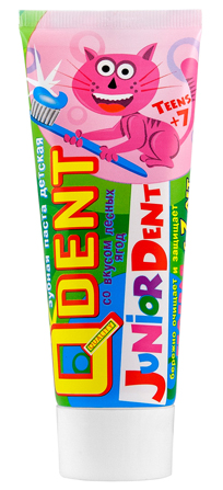 Зубн.паста ШантеБьюте 75гр. от 7лет. Qdent Juniordent Гелевая