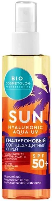 Спрей солнцезащитный Bio Cosmetolog Prof. 190мл. Гиалуроновый SPF 50+ (12)