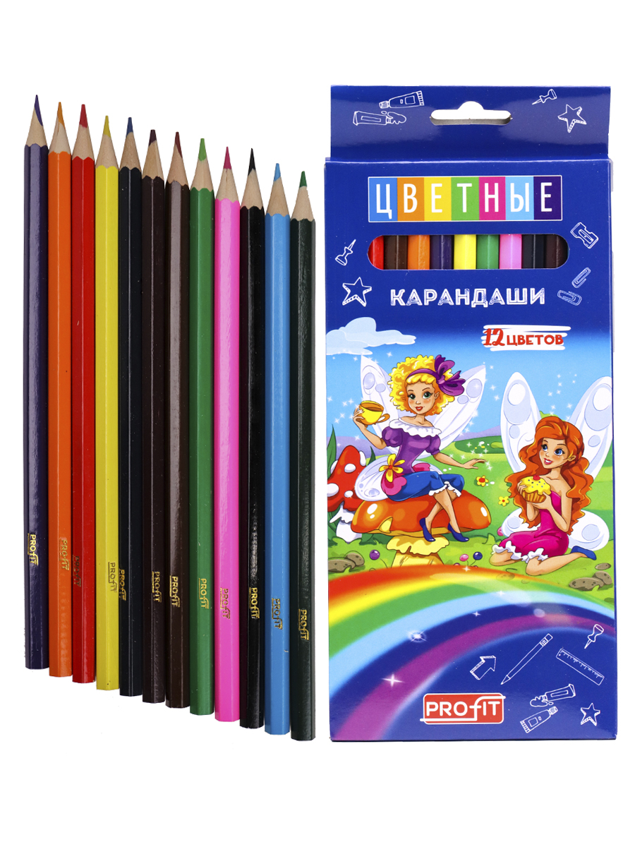 Набор цв. карандашей 12цв. TM "Profit" Феи