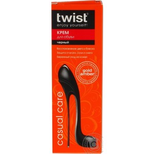 Крем для обуви Twist Casual 75мл. черн. туба с губкой