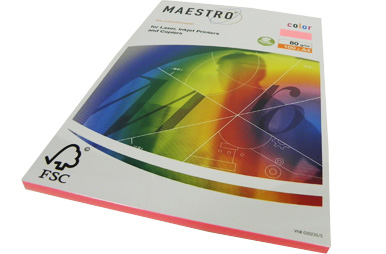 Бумага А4 цветная Maestro/IQ Neon 100л. 80гр розовый неон