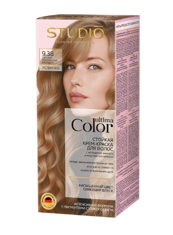 Краска д/волос Studio Ultima Color 9.38 Светлый золотистый блондин