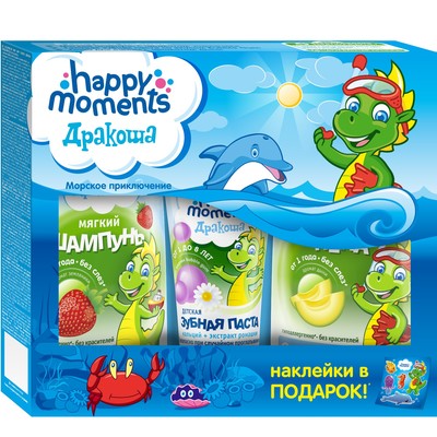 ПН/ДЕТ. Дракоша Морское приключение (Пена д/к 240мл+Шамп.240мл+З/п 60мл+ наклейка)