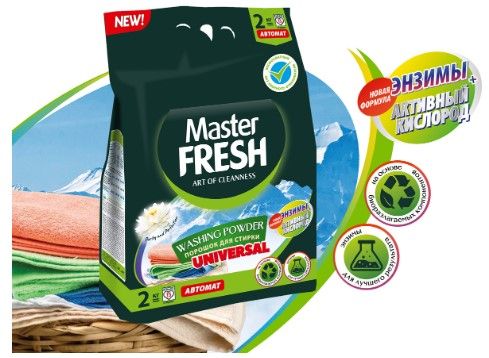Стир.порошок Master FRESH авт. 2кг Универсал