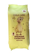 Салфетки влажные 8шт. Delicare 0+ Гусенок (108)