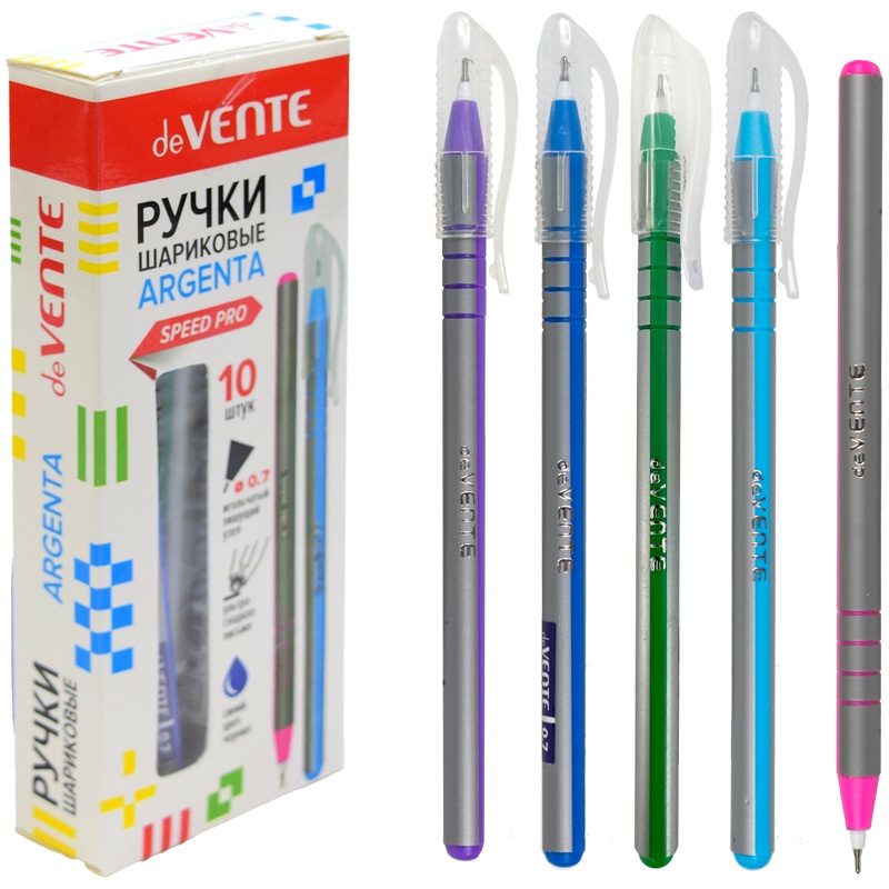 Ручка шар. СИНЯЯ deVente Скорость про Ассорти 0,7мм. (уп.10)