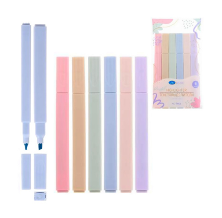 Текстовыделитель (набор 6цв.) Basir Pastel 3мм. (240)