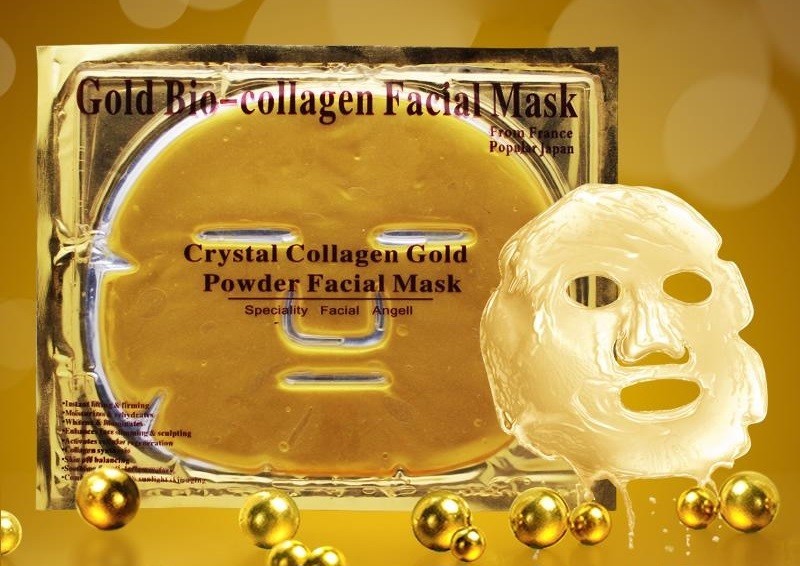 Маска д/лица Collagen Crystal Facial Mask Золотая коллагеновая на все лицо 5130 #