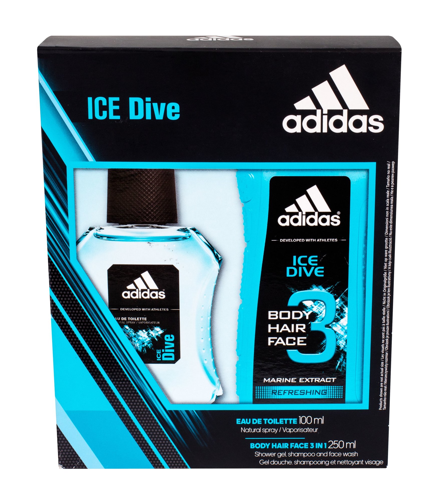ПН/МУЖ. Adidas Ice Dive (Гель д/душа250мл.+Парфюм.вода 75мл.)