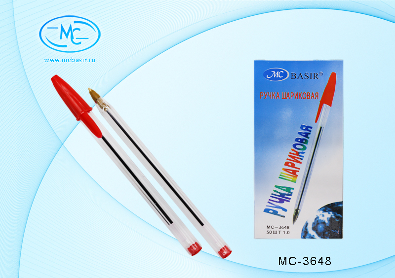 Ручка шар. КРАСНАЯ MC 1mm (уп.50)