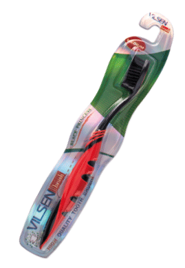 Зубная щетка Vilsen brush Черная принцесса Средняя (уп.12)