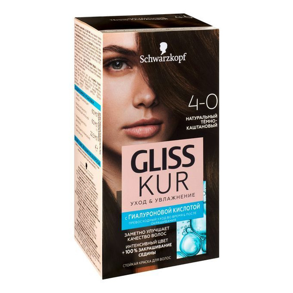 Краска д/волос Gliss Kur 4,0 Темно-каштановый (6)