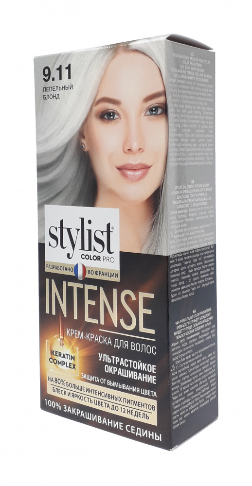 Краска д/волос STYLIST COLOR PRO INTENSE 9.11 Пепельный блонд (17)