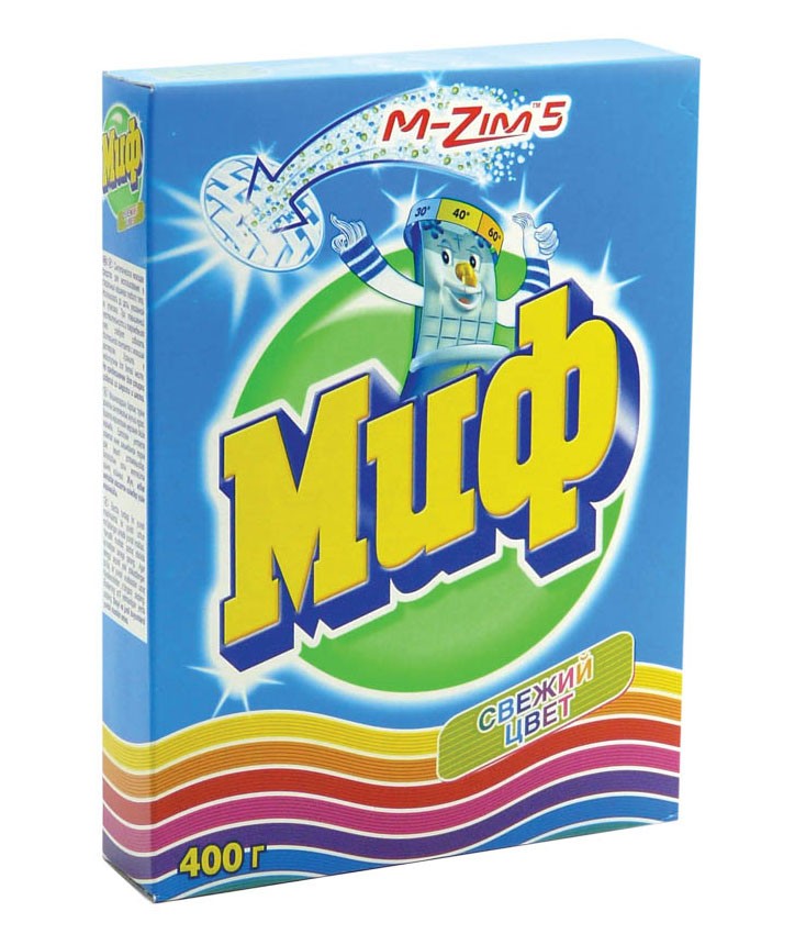 Стир.порошок МИФ ручн. 400г. Свежий цвет***