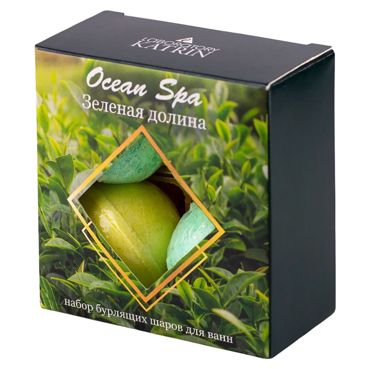 Соль для ванн Ocean Spa 4*40г.Бурлящий шар Зеленая долина