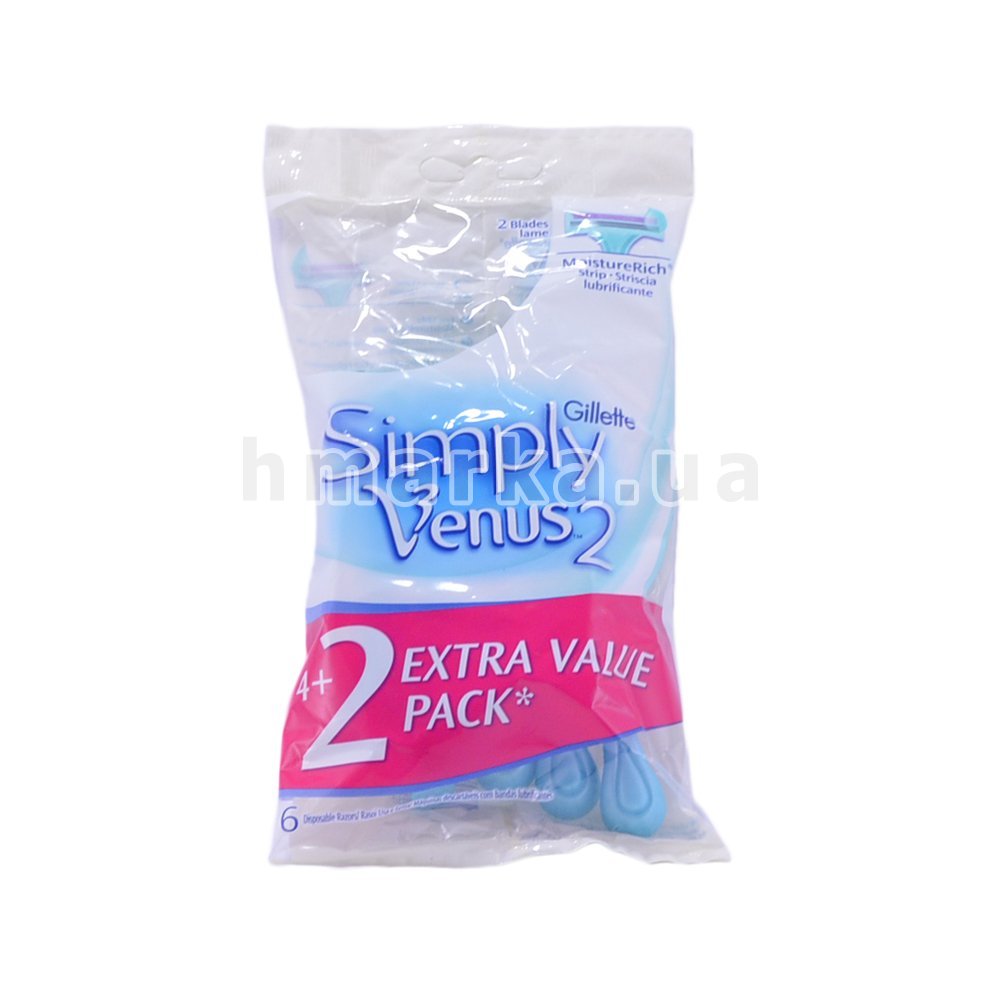 Станки Gillette Simply Venus2 4шт.+2