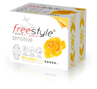 Прокладки FreeStyle Софт Sensitive SUPER PLUS 10шт