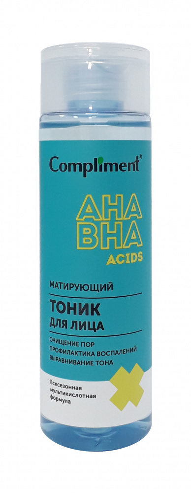 Тоник Compliment 200мл. д/лица BHA кислоты матирующий