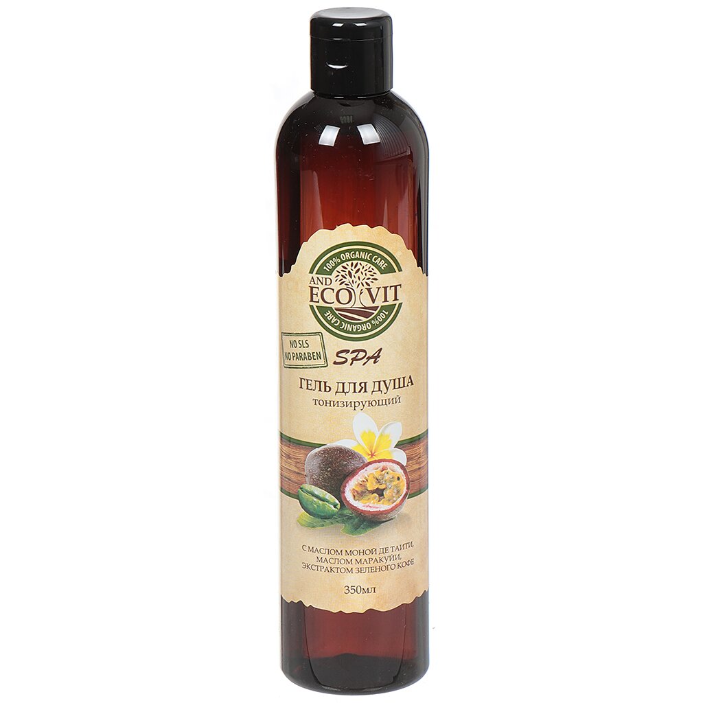 Гель для душа ECOandVIT 400мл. Organic Oil успокаивающий магнолия и фисташка