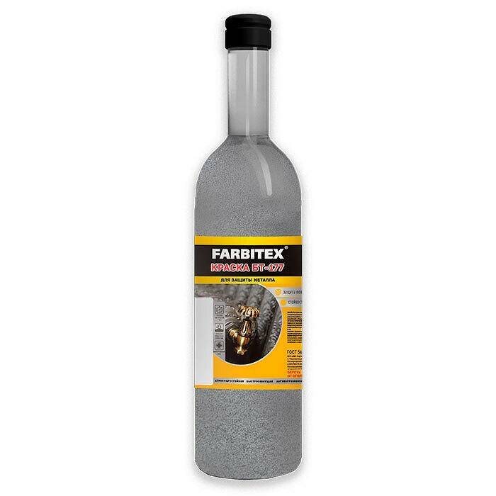 Краска БТ-177 FARBITEX СЕРЕБРЯНКА 0,5кг