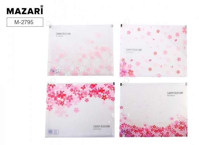 Папка конверт на молнии А4 Mazari FLOWERS
