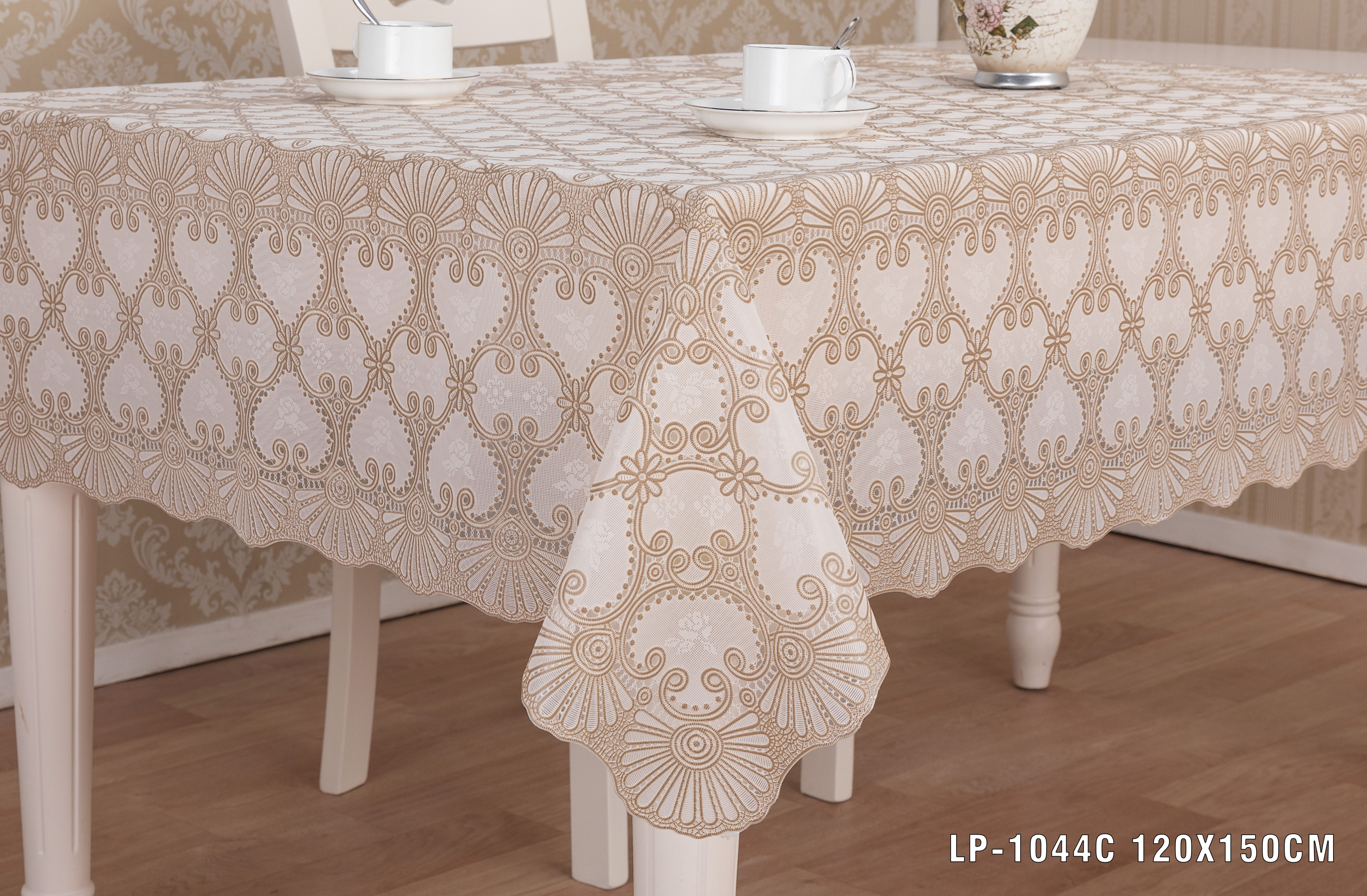 Клеенка столовая Grace 1,2х15м Лейс LP-1044C (10 скат.120*150 см) ***