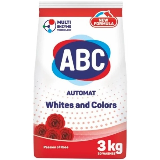 Стир.порошок ABC авт. 3кг Роза