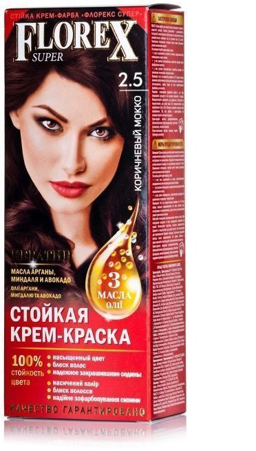 Краска д/волос FLOREX-SUPER 2.5 Коричневый мокко (30)