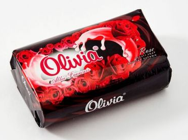 Мыло ALVIERO Olivia Allee Francais 90г. Роза (уп.6) (72)