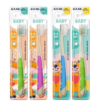Зубная щетка EXXE детская 2-6лет. (48)