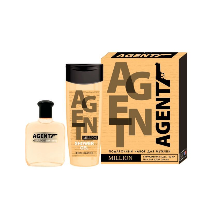 ПН/МУЖ. Agent Million (гель для душа 250 мл + п/вода 100 мл)