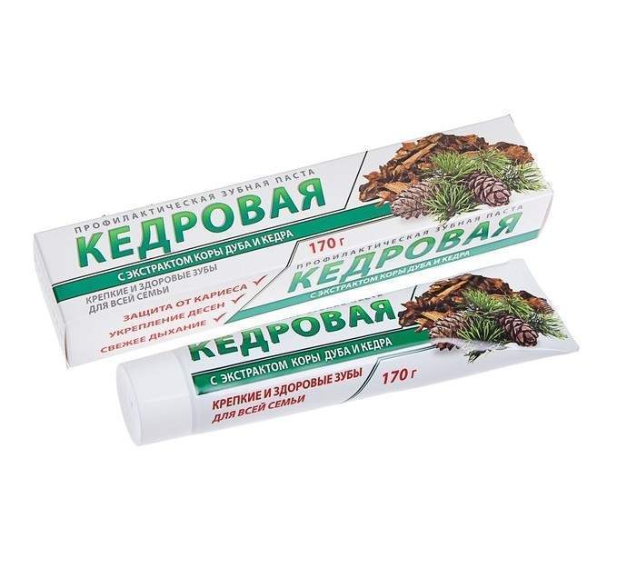 Зубн.паста Кедровая 170г. без футляра