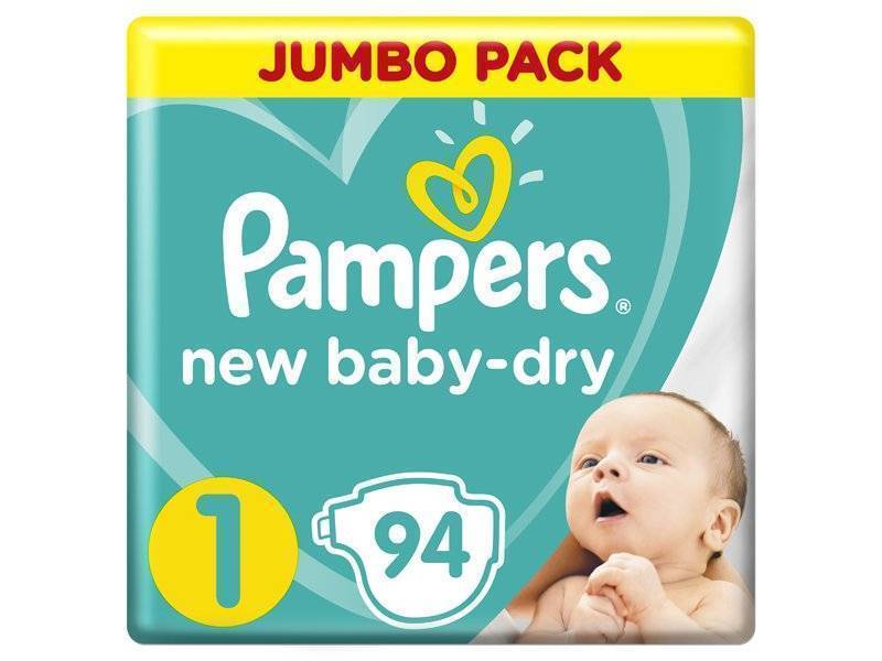 Подгузн. Памперс New Baby-Dry --1-- 94шт. Newborn 2-5кг.