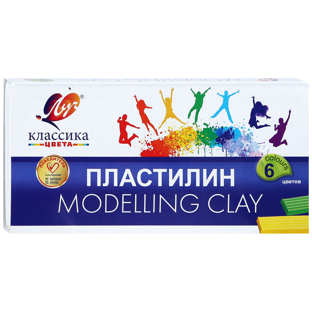 Пластилин 6цв. Луч 120гр. Классика (40)