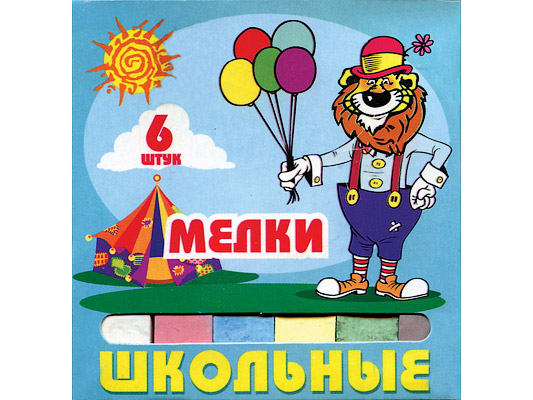 Набор мела цветного 6шт. Пегас