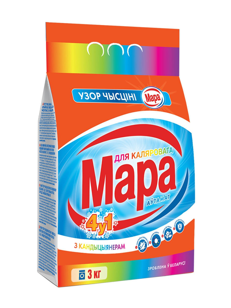 Стир.порошок Мара авт. 3кг. для цветного 4в1