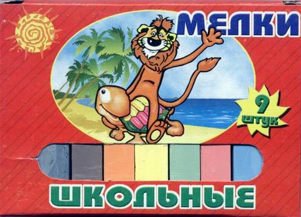 Набор мела цветного 9шт. Пегас