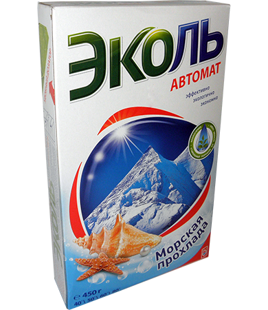 Стир.порошок Эколь авт. 450г. Морская прохлада