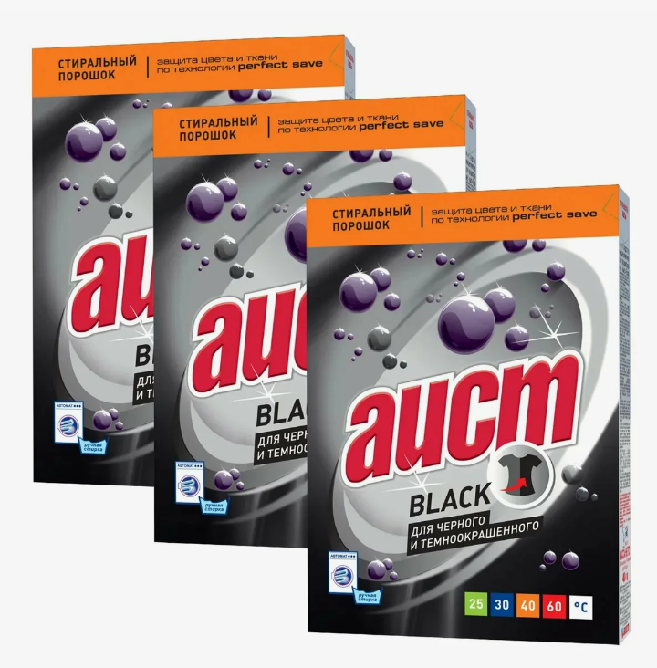 Стир.порошок Аист авт. 400г. Black (30)