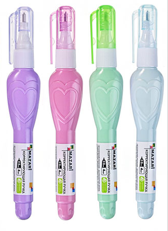 Корр.каранд. Mazari 4ml Pastel (уп.12)