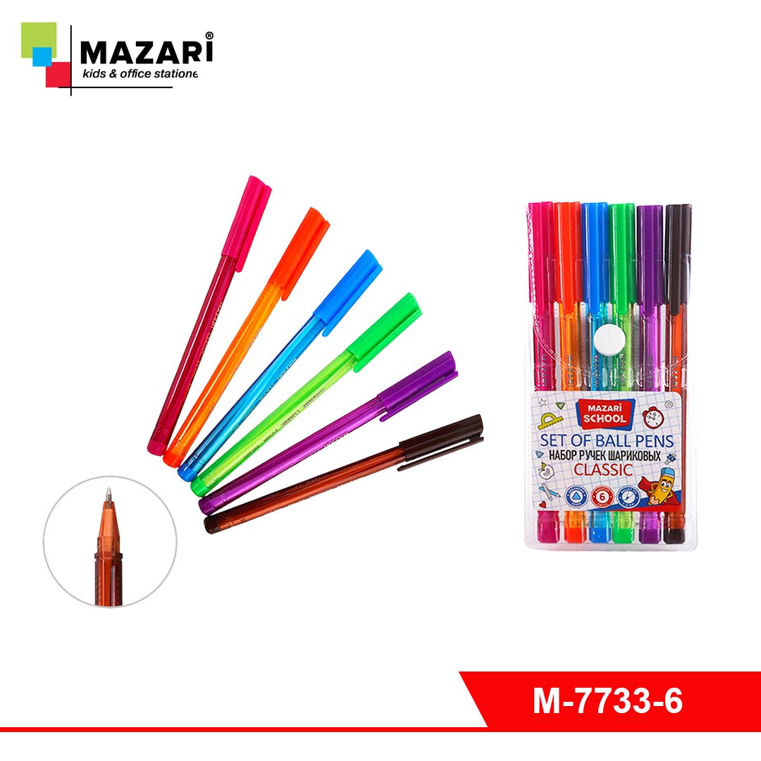 Набор шар. ручек 6цв. Mazari Classic