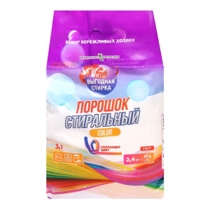 Стир.порошок Выгодная стирка авт. 2,4кг Колор (5)