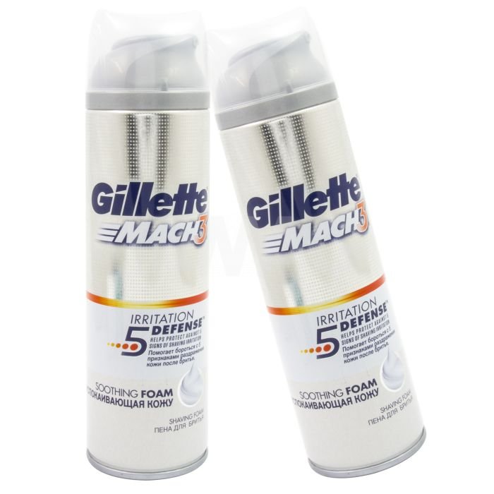 Пена д/бритья Gillette 250мл. Мак3 Irritation 5 Defense Успокаивающий кожу