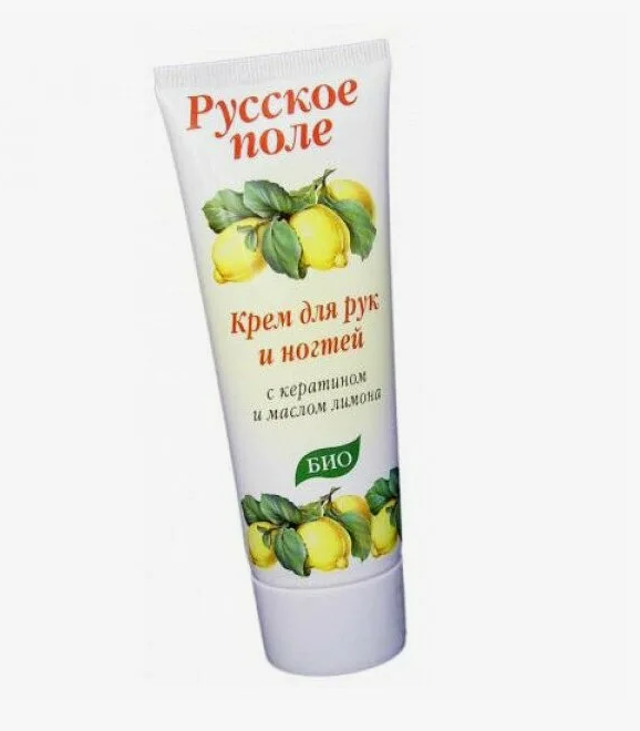 Крем Русское поле 75мл. д/рук и ногтей с кератином и маслом лимона (24)***