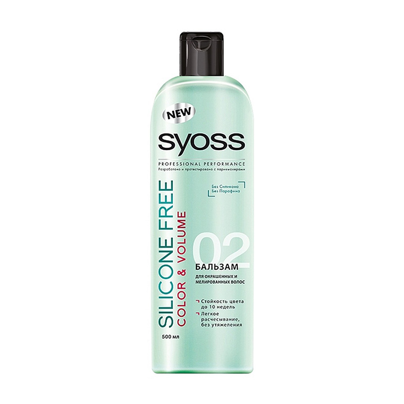 Бальзам SYOSS 500мл. Silicone free Защ.цвета/Объем