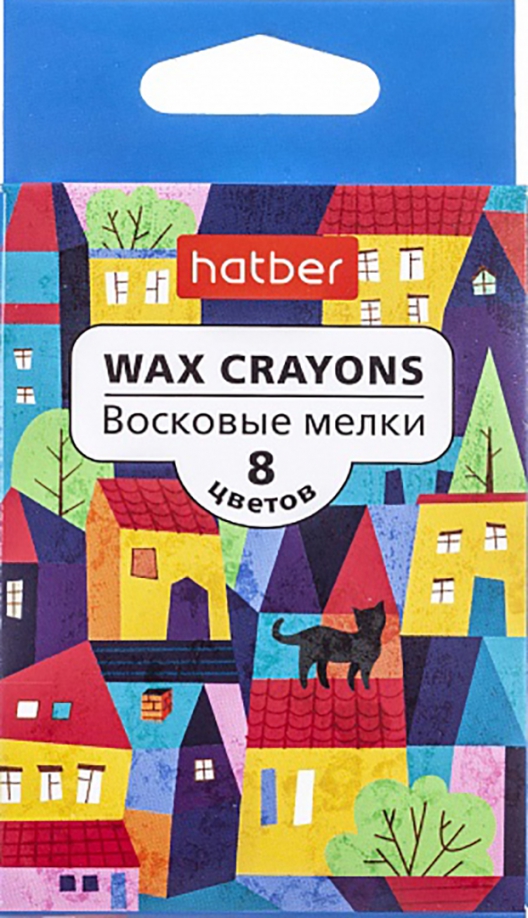Набор воск.мелков 8цв. Hatber Городок
