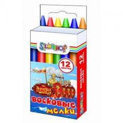 Набор воск.мелков 12цв. Silwerhof "В гостях у сказки"