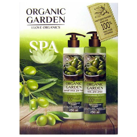 ПН/ЖЕН. Organic Garden Олива (гель д/д 400мл.+мыло) коробка