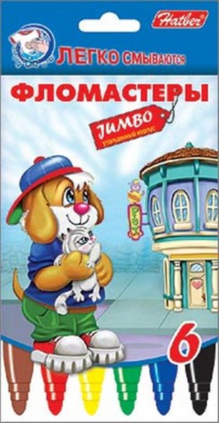 Флом. 6цв. (утолщ. корп.) Hatber Jumbo