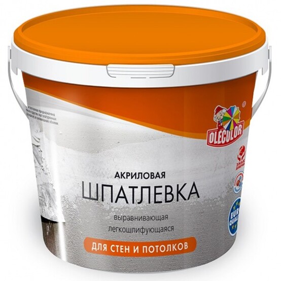 Шпатлевка OLECOLOR акриловая д/стен и потолков 1,8кг.(8)